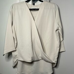 Prologue Cream Women's Wrap Blouse